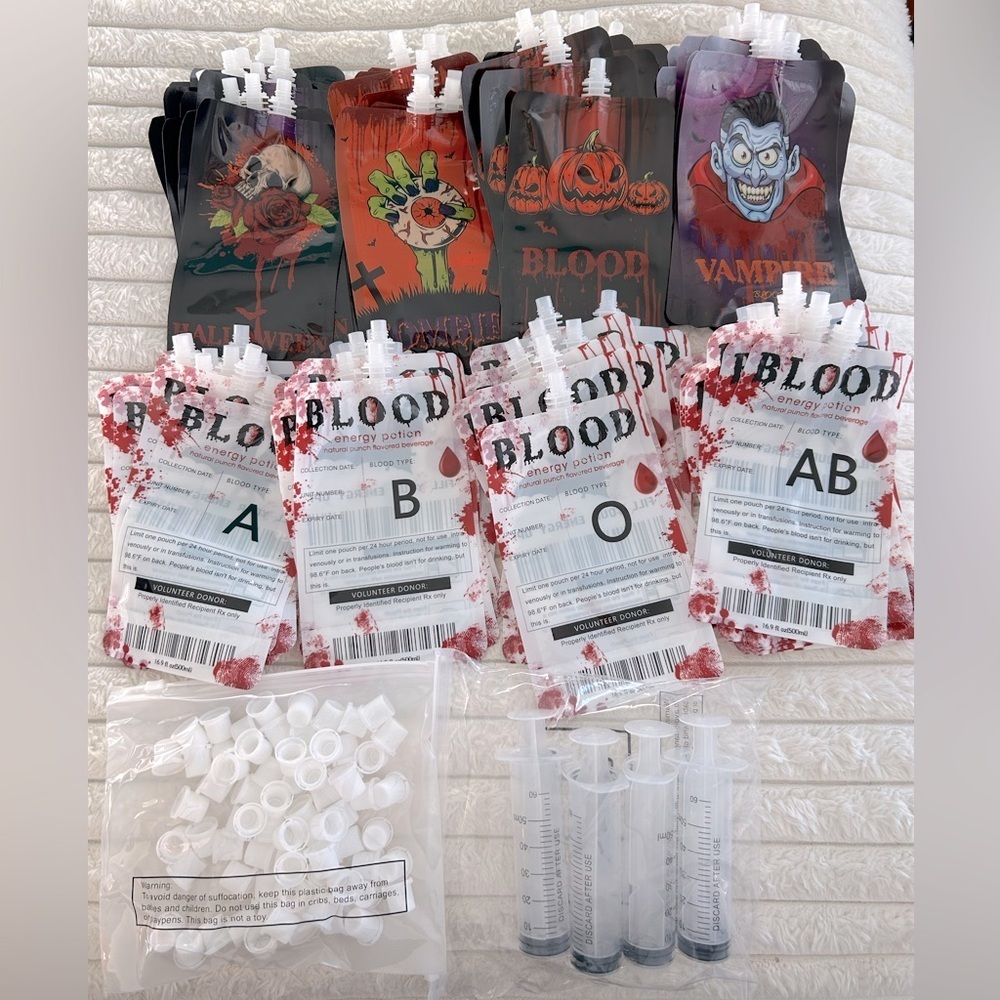 New Halloween Blood Bags for Drinks